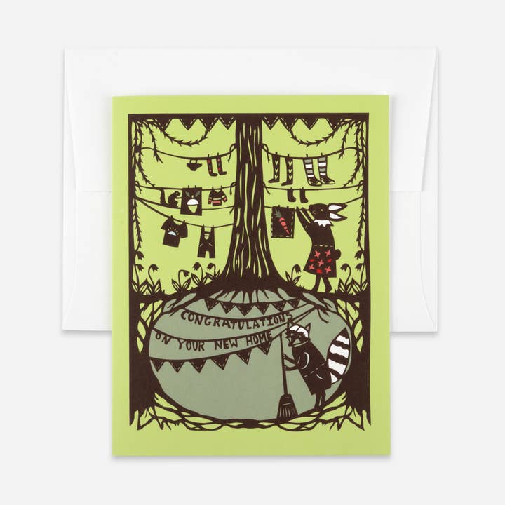 Critters Congratulations On Your New Home Card - New! for wholesale by Annie Howe Papercuts