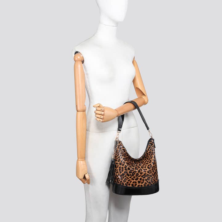 House of Milano – wholesale Shoulder bag – women's – 25439 Leopard Print Patent Shoulder Bag7