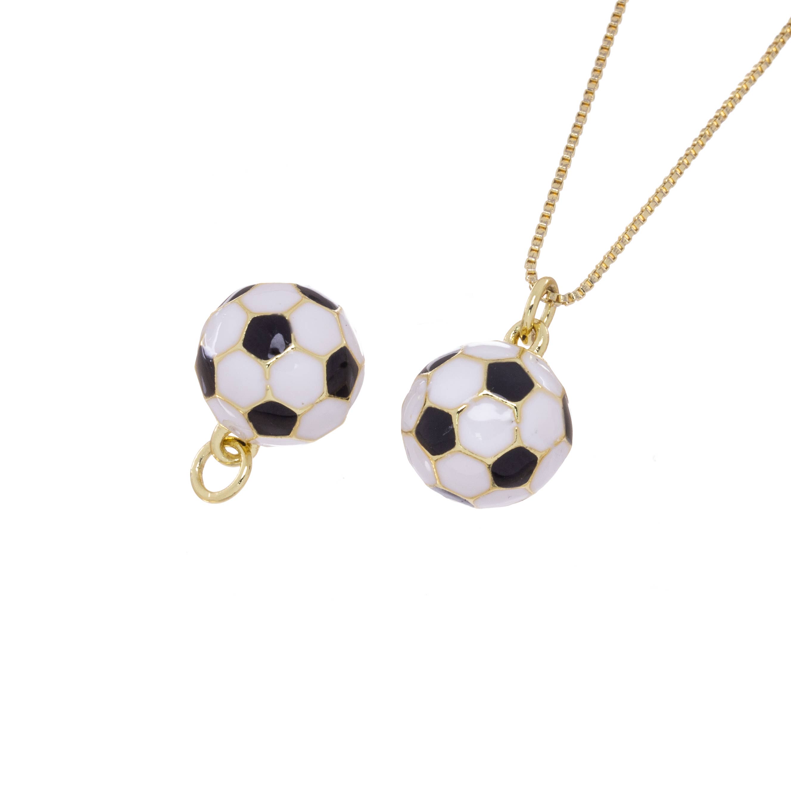 Jewel Pledge - Wholesale Individual Charm/Pendant - Soccer Ball Charm,Sports Gift Pendant Ball,CPG28421