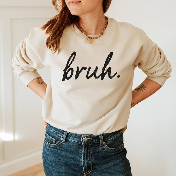 Camisola e camisola Bruh, Mom Life por atacado de Solana Grace