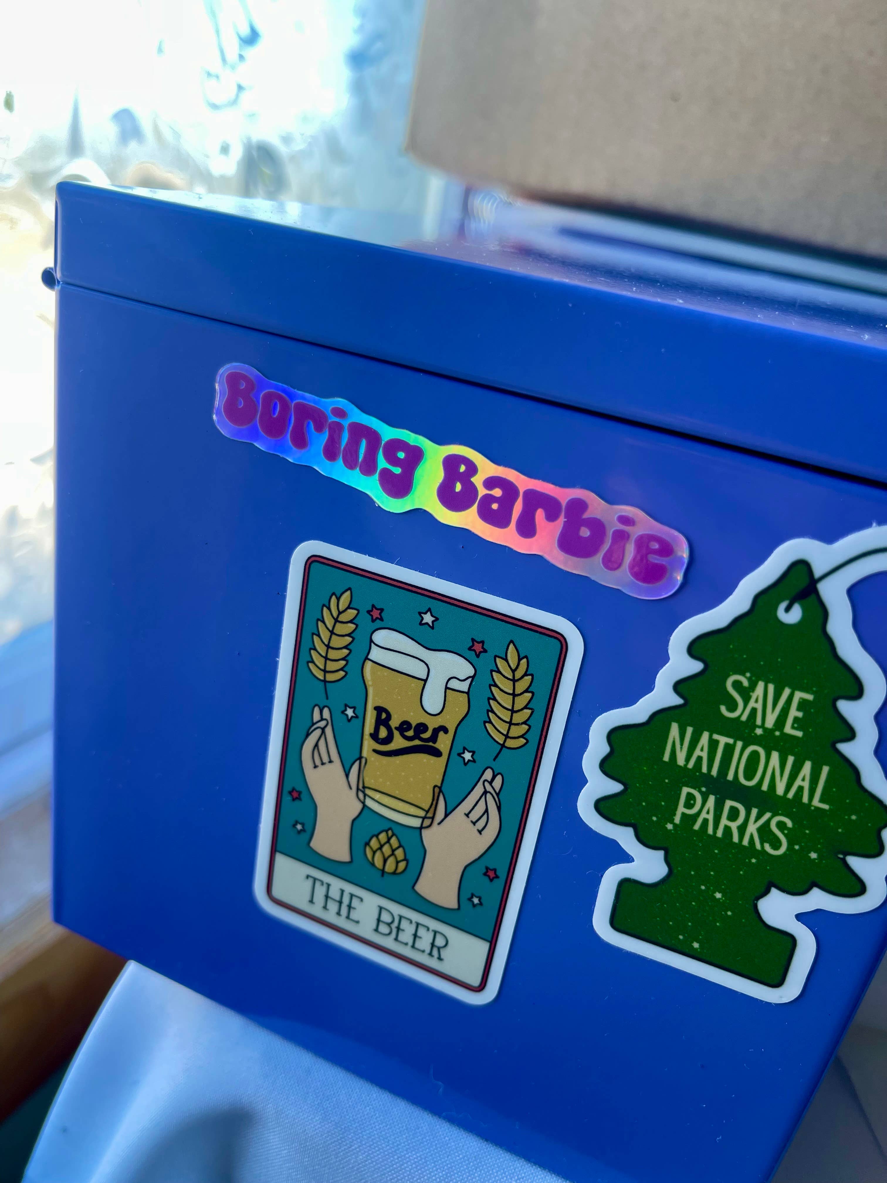 Stickers by Saylor – wholesale Sticker – Boring Barbie Holographic Taylor Swift Lyric Vinyl Sticker4