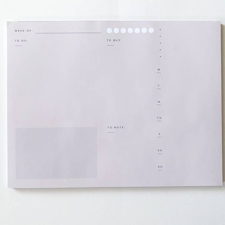 Weekly Planner Neutral | 8.5x11" Notepad for wholesale by enCourage Co.