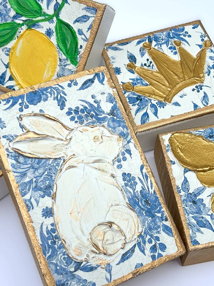 Chinoiserie Art Blocks | botanicals blue white bridal tea for wholesale by Coddiwomple