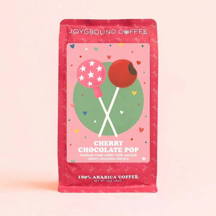 Chocolate Cherry Pop Flavored Coffee for wholesale by Joyground Coffee