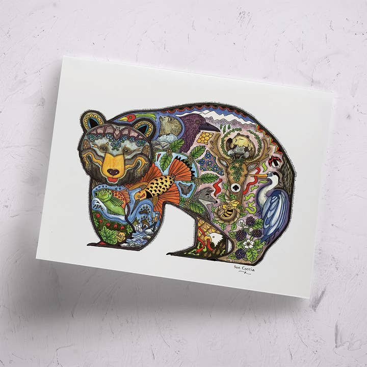 Black Bear 2 Signed Print for wholesale by EarthArt International