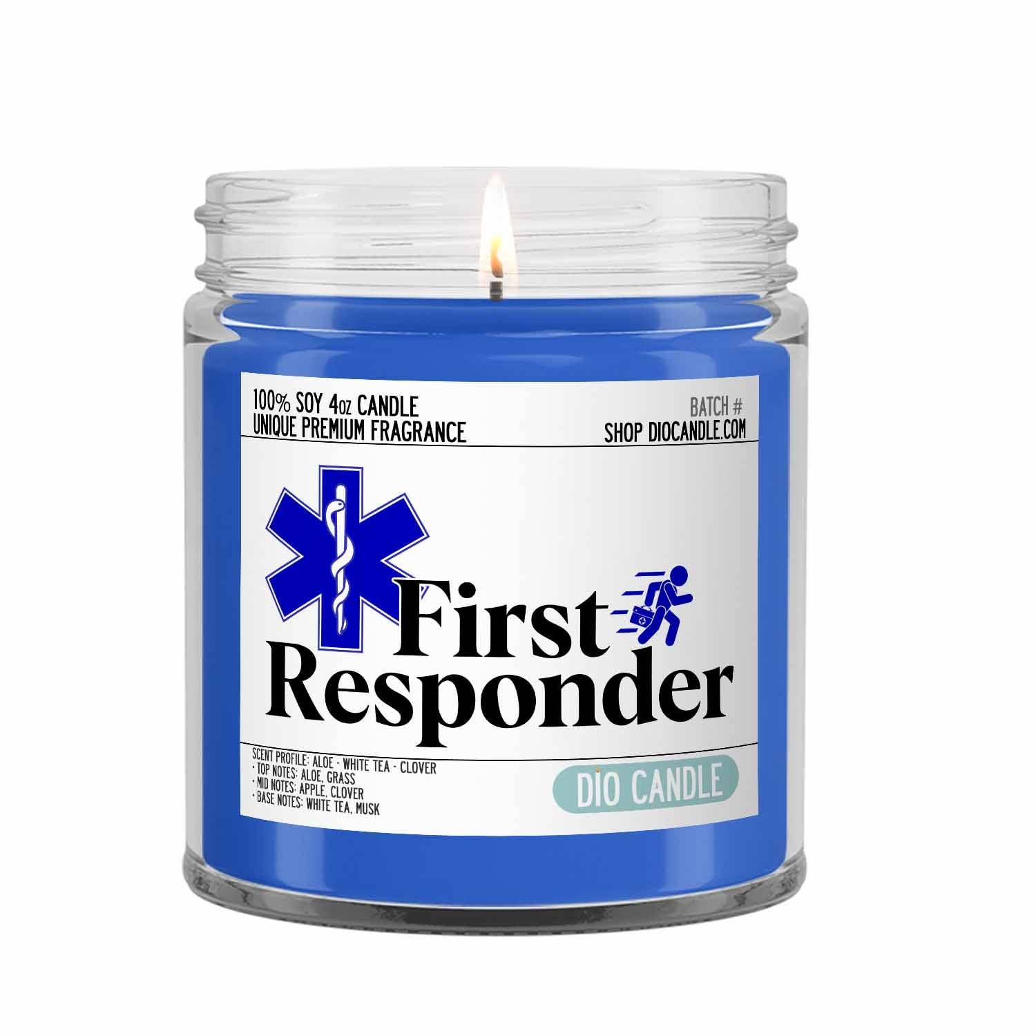 Dio Candle Company - Wholesale Jar/Filled Candle - First Responder Candle - Limited Qty Avail0