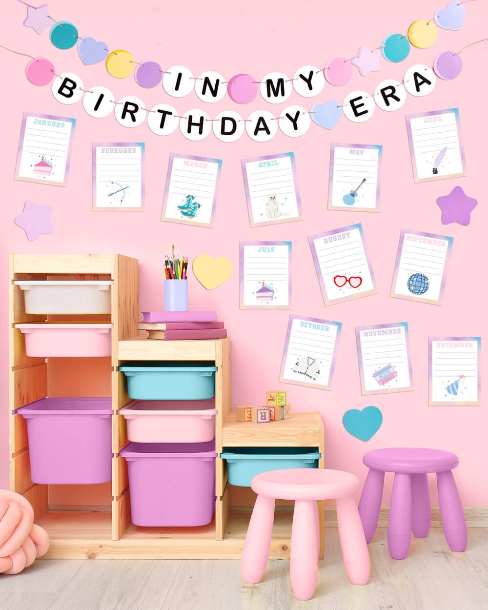 Petit Fetti - Wholesale Bulletin Board - Bday Era Classroom Set - 18 bulletin board pieces3