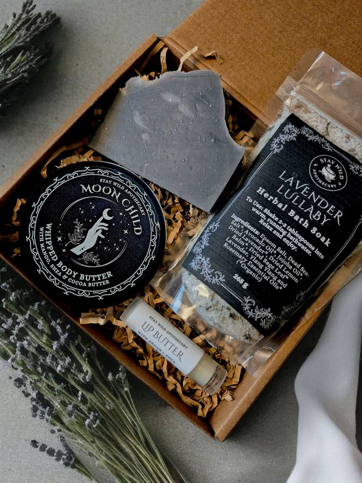 Lavender Lovers Gift Set for wholesale by Stay Wild Apothecary