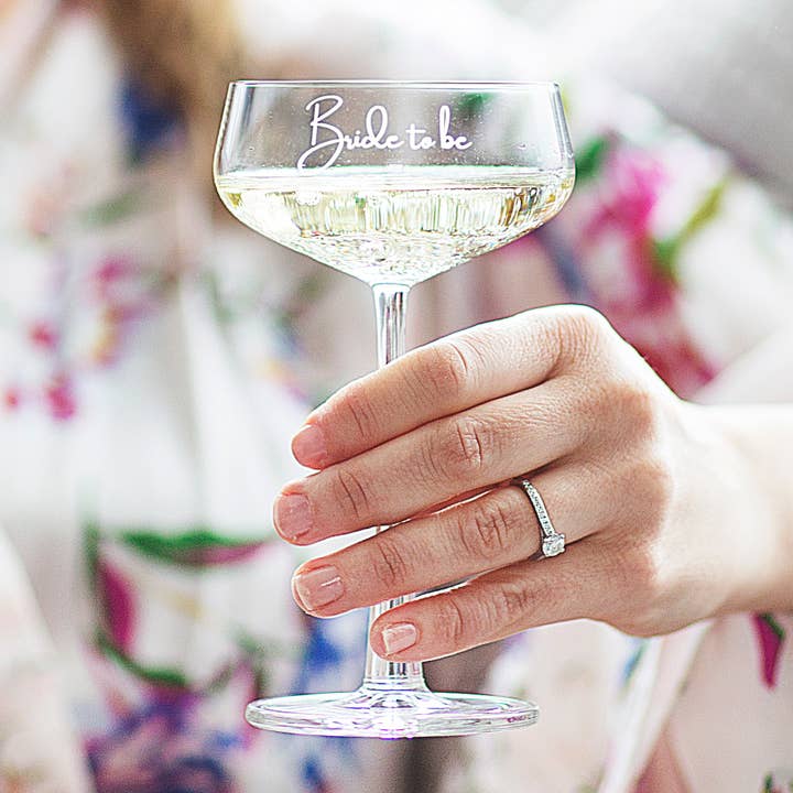 Personalised Bride To Be Glass - Coupe for wholesale by Becky Broome