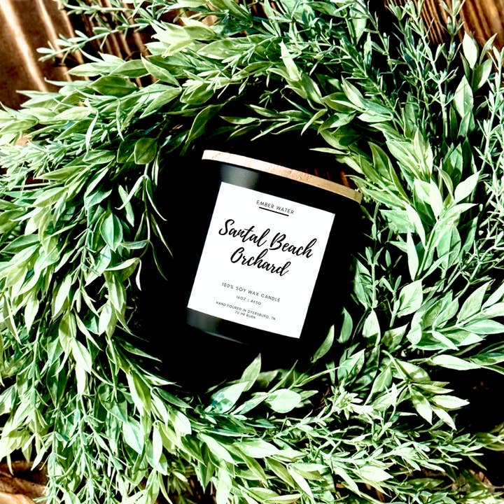 Ember Water - Wholesale Jar/Filled Candle - Santal Beach Orchard 16 oz 100% Soy Candle