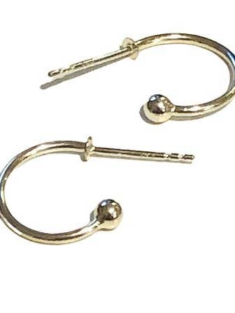 Mini Hoop Huggie Earrings Sterling Silver for wholesale by Links & Locks