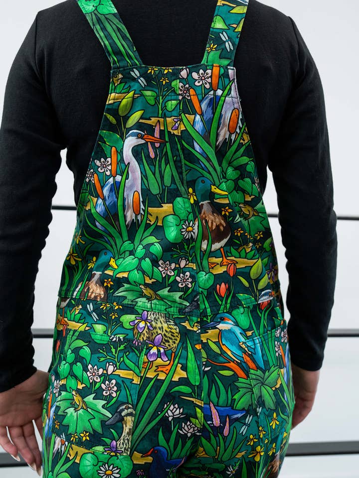 Rebel Romance - Vente Salopette – unisexe - Rebelle Romance Étang Oiseaux Étirement Salopettes15