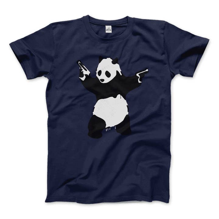 Art-O-Rama Shop - Wholesale Screen Printed T-Shirt - Women's - Banksy Pandamonium Armed Panda Artwork T-Shirt11