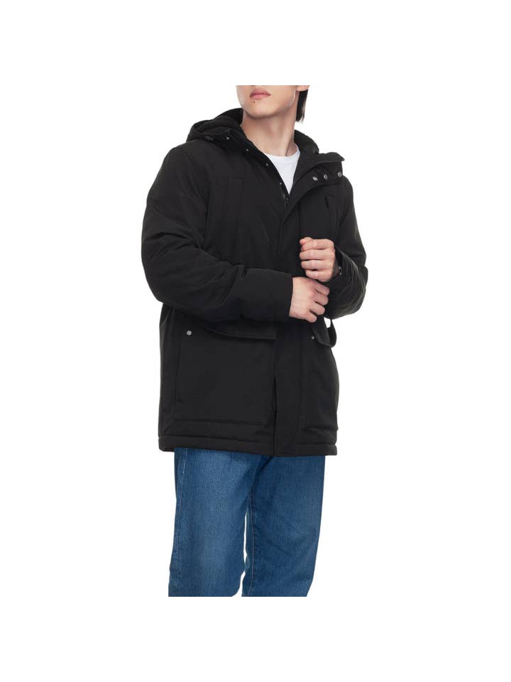Rokka & Rolla, Inc - Wholesale Parka - Men's - Men's Parka Jacket Winter Coat Sherpa Fleece Lined Hood
