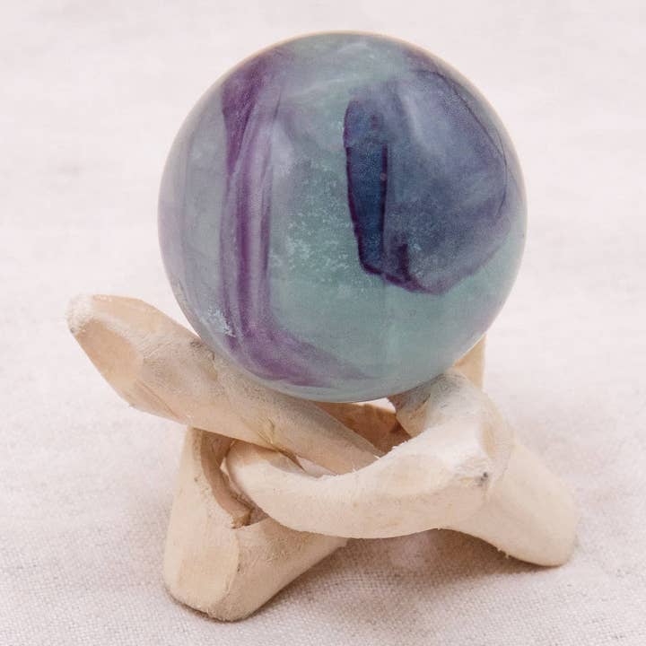 Tiny Rituals - Wholesale Spiritual Stone/Crystal - Rare Rainbow Fluorite Spheres - AAA Premium Quality130