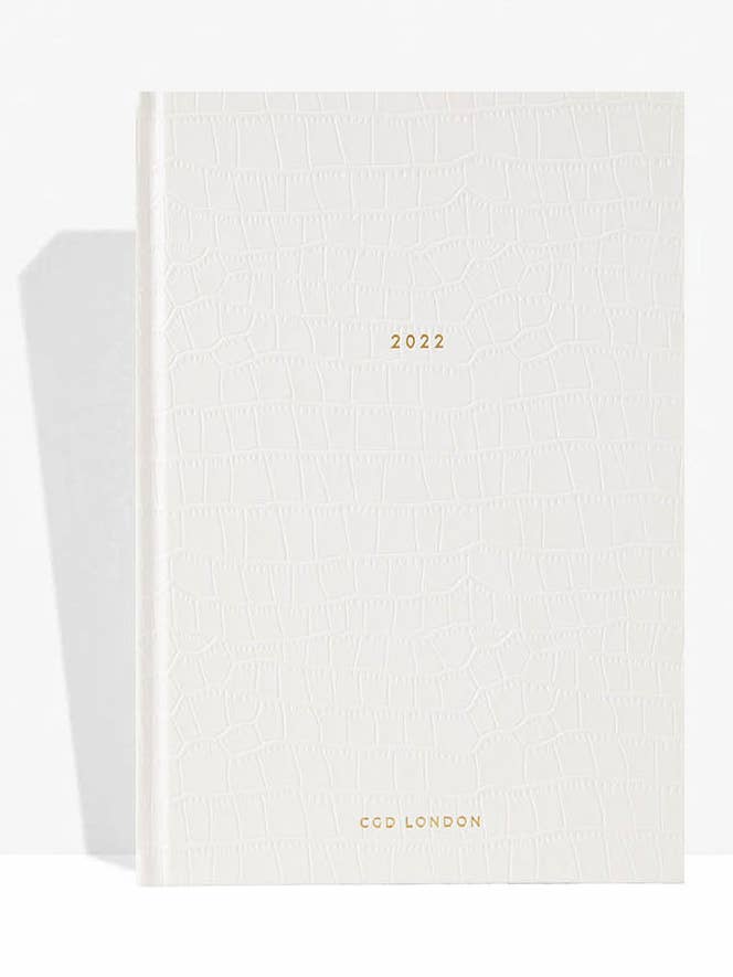 Cream Croc Weekly Diary 2022 for wholesale by CGD LONDON