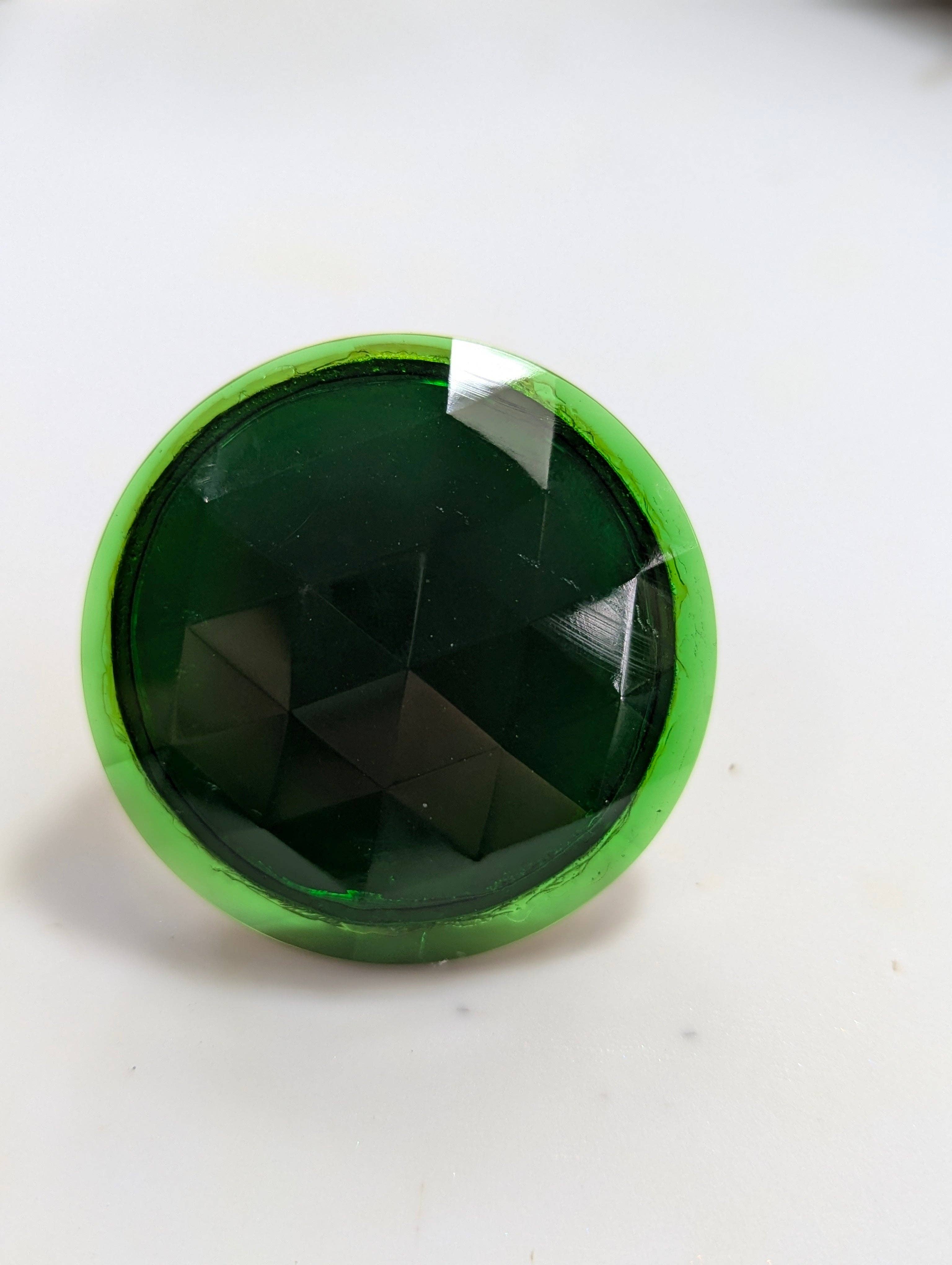 Gay Isber Designs - Wholesale Cocktail/Statement Ring - Jumbo Vintage Green-Faceted Stone Ring - Unisex, Adjustable Gold-Plated Base - Free Shipping in the US2