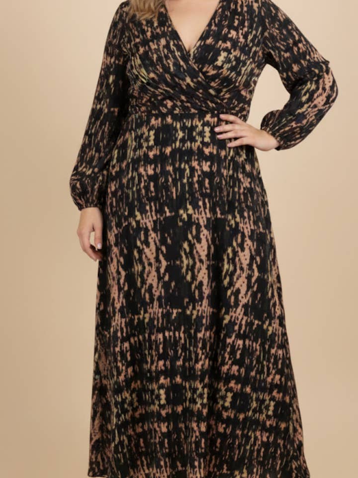 LP15099 Abiti lunghi incrociati taglia forte per la vendita all'ingrosso da parte di Lilie Rose