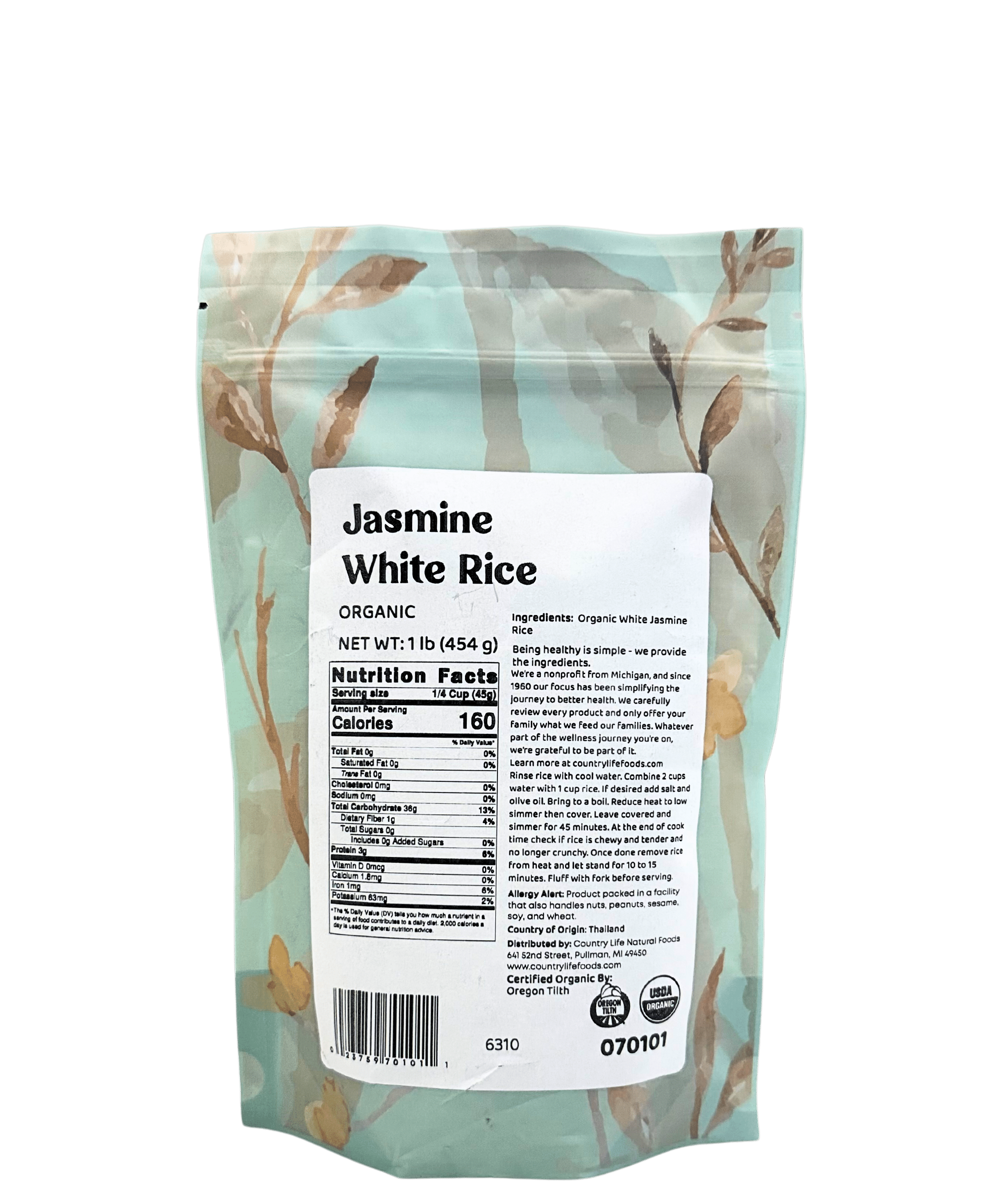 Country Life Natural Foods - Wholesale Rice - Jasmine Rice, White, Organic3
