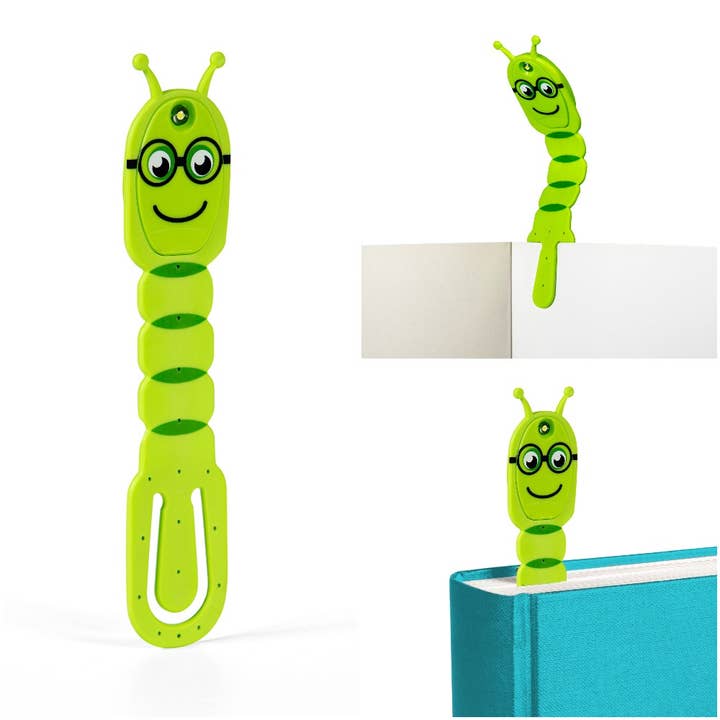 Green Flexilight Bookworm - Booklight / Bookmark in one for wholesale on Faire3