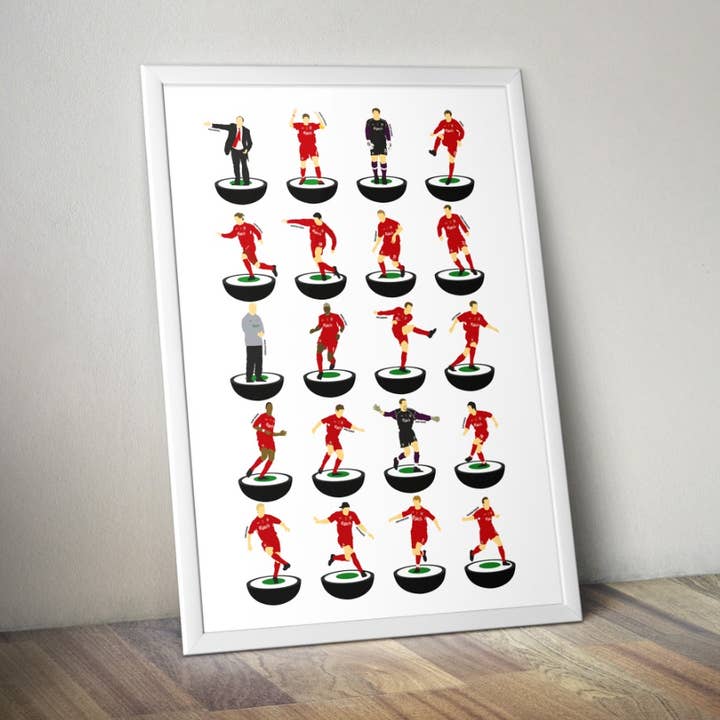 Stampa da calcio del Liverpool Istanbul 2005, formato A3 per la vendita all'ingrosso da parte di HomelessGhostPrints LTD