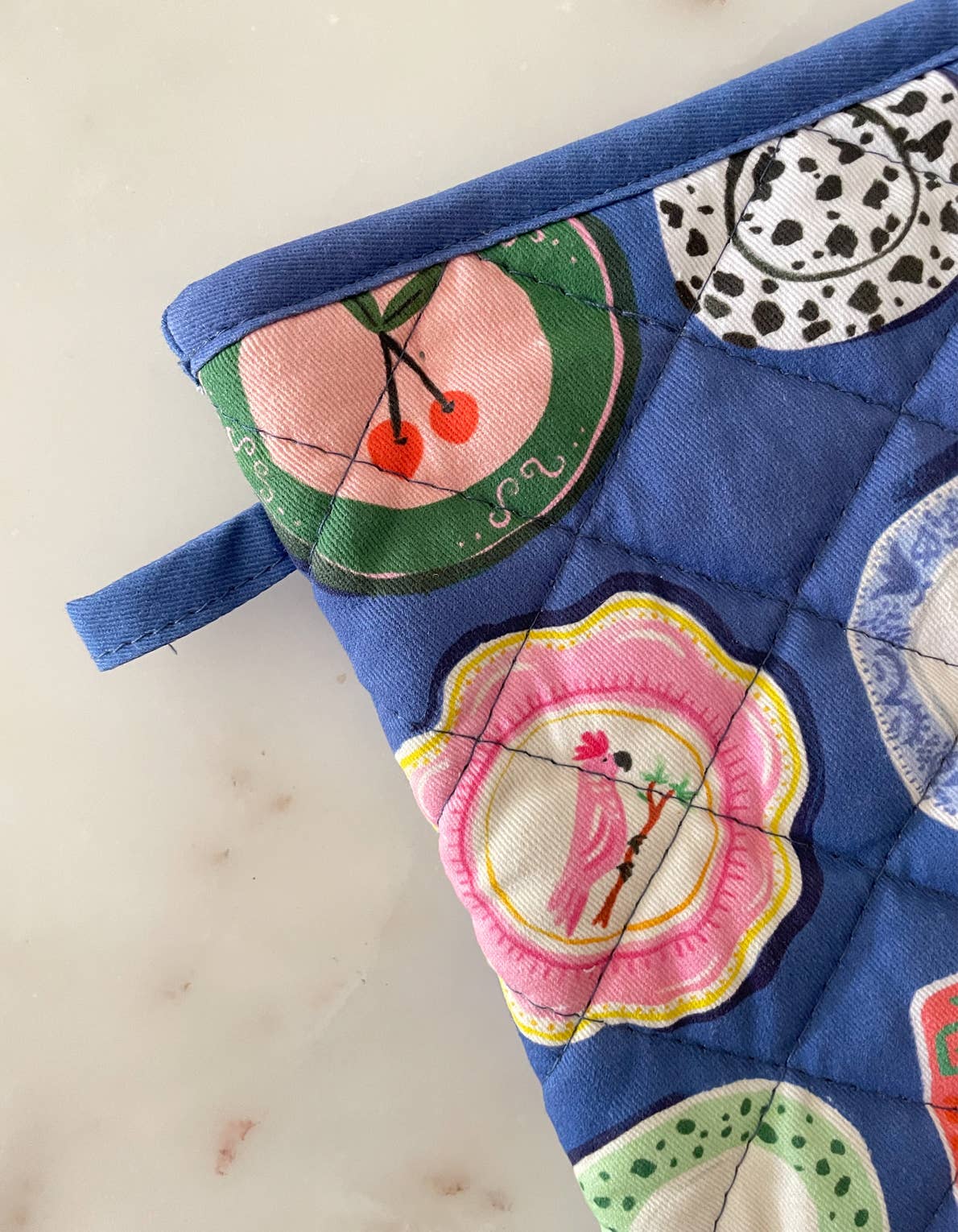 Idlewild Co. - Wholesale Oven Mitt/Pot Holder - Dinner Plates Cotton Oven Mitt + Pot Holder Set1