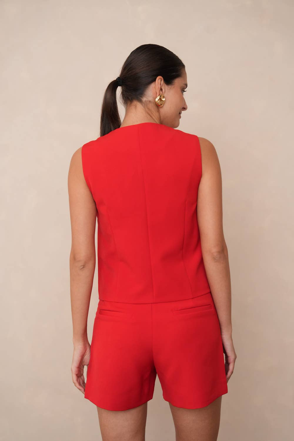 Attentif Paris - Wholesale Suit Vest - Women's - [Timeless] Solid Sleeveless Tailored Vest23