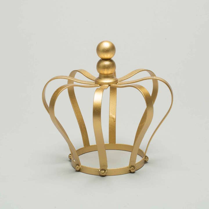 Portofino International Trading, USA - Wholesale Decorative Tabletop Object - 8-Inch Metal Crown Decorative Tabletop Object