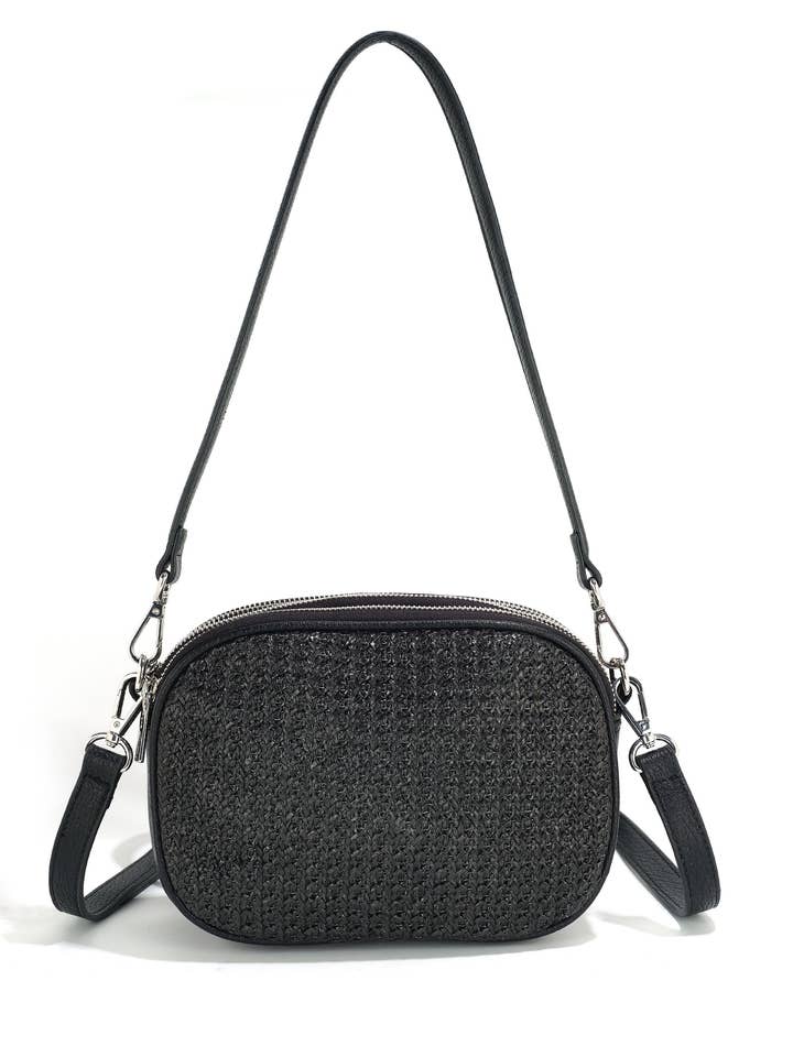 La 'BOBBI' a spalla/a tracolla in rafia per la vendita all'ingrosso da parte di Co-Lab