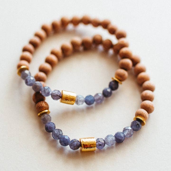 December Tanzanite Birthstone Bracelet, Blue Purple for wholesale by Kelsey O’Brien Designs