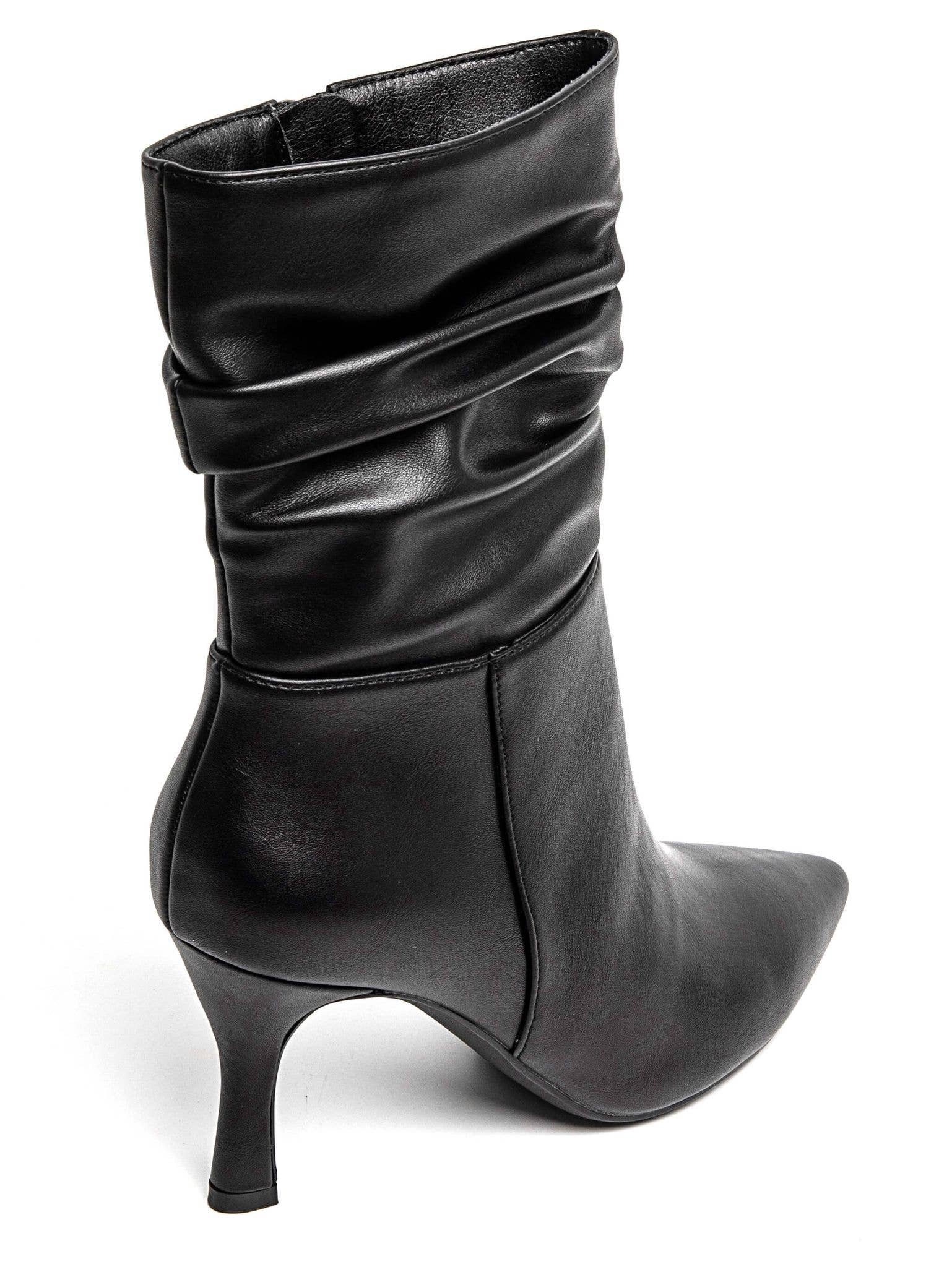 No Doubt Shoes - Venta al por mayor Botines - Mujer - BOTINES DE TACÓN MEDIO EN PUNTA CON FRUNCIDO EN LA PANTORRILLA11