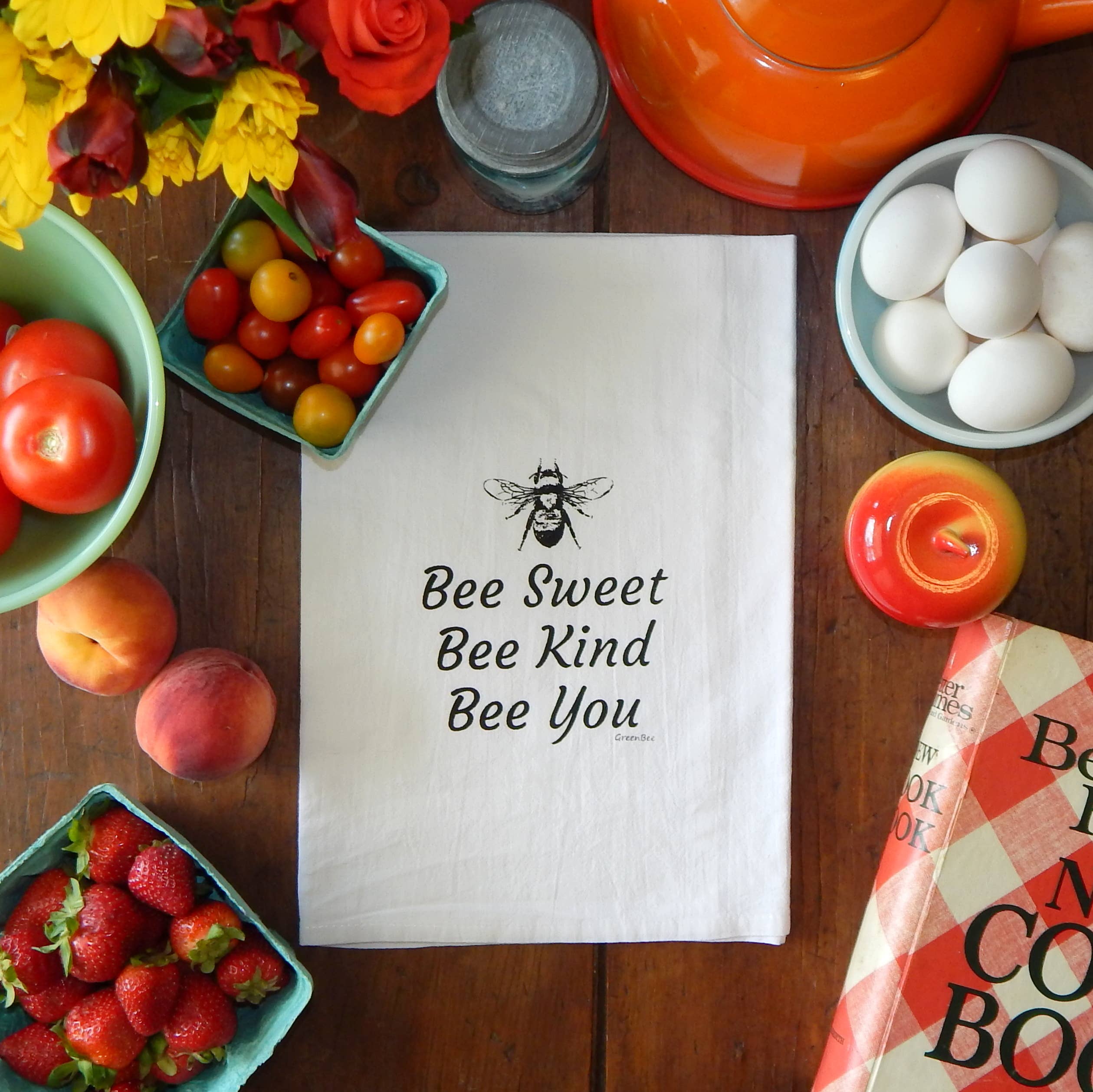 Green Bee Tea Towels - Wholesale Tea Towel - Bee Sweet Dish Towel | Tea Towels | Flour Sack Kitchen Towel5