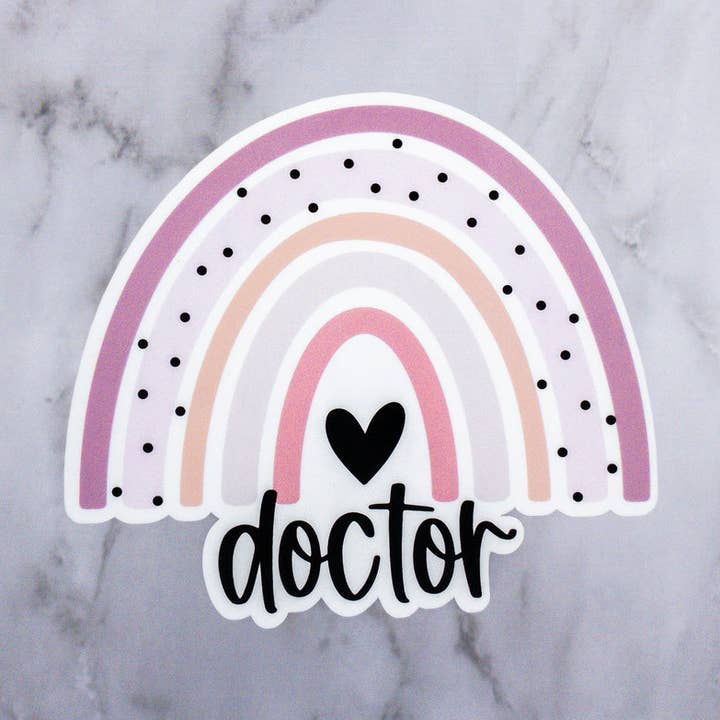 Regenbogen-Aufkleber Doktor Beruf für den Großhandel von MaMarie & Co.