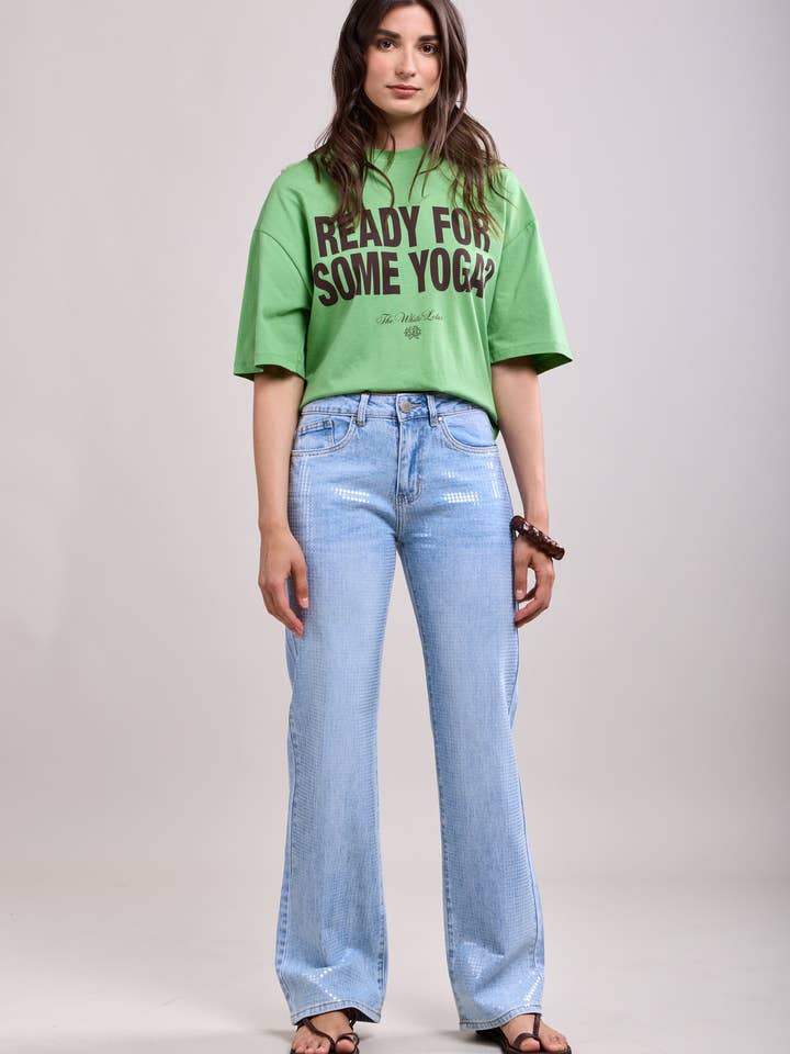 Toxik3 jeans larghi stretch con inserti brillanti per la vendita all'ingrosso da parte di Toxik3