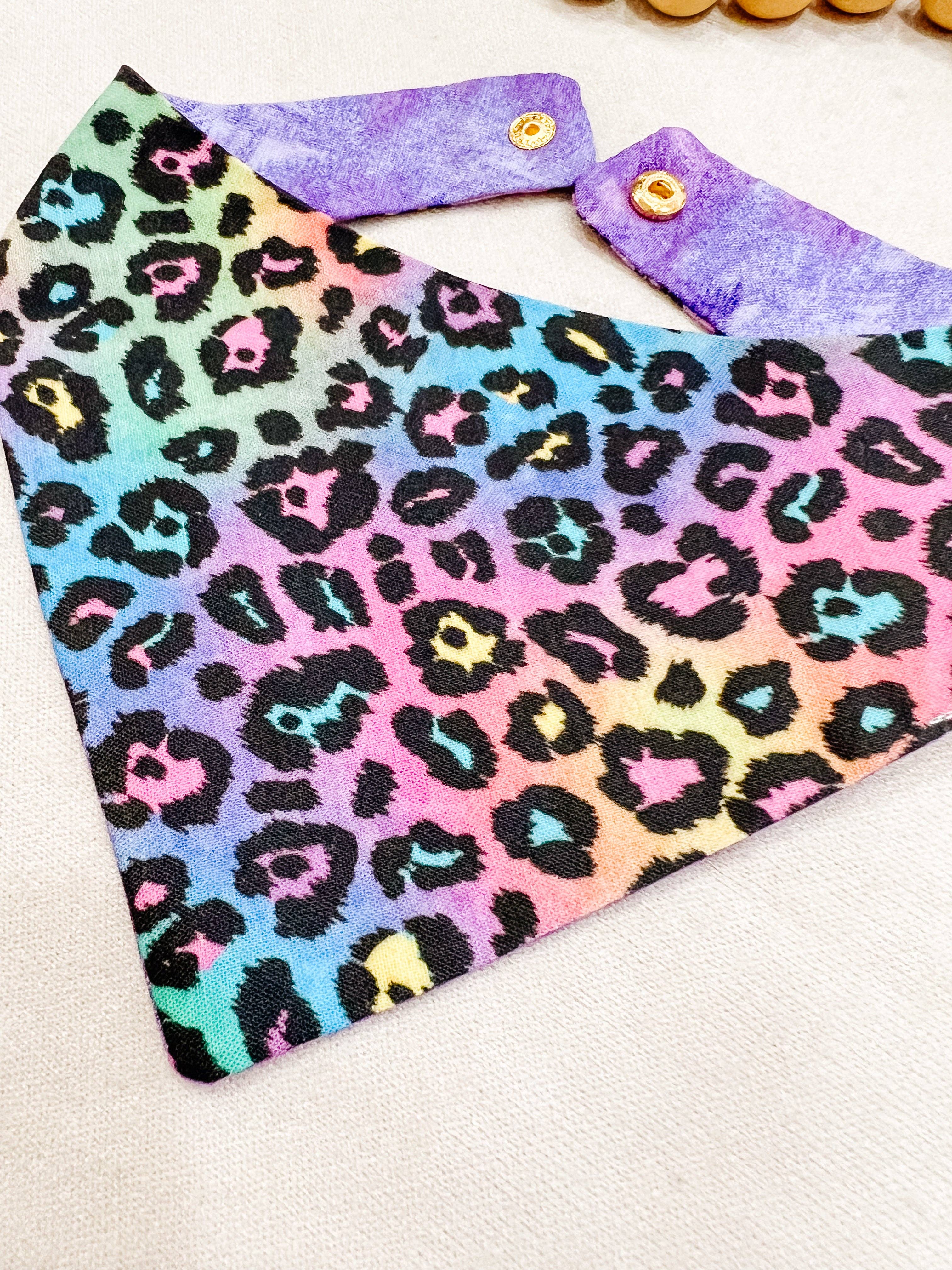 StellaLoo - Venta al por mayor Bandana - Perros - Pañuelo para Perro Cheetah Morado, Collar Reversible con Broche5