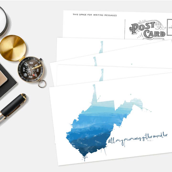Tous mes souvenirs Cartes postales de Virginie-Occidentale - Ensemble de 12 pour la vente par Echo-Lit