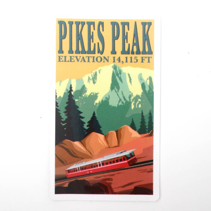 Pikes Peak Vinyl Sticker – Colorado Adventure Series for wholesale by Cre8Travel
