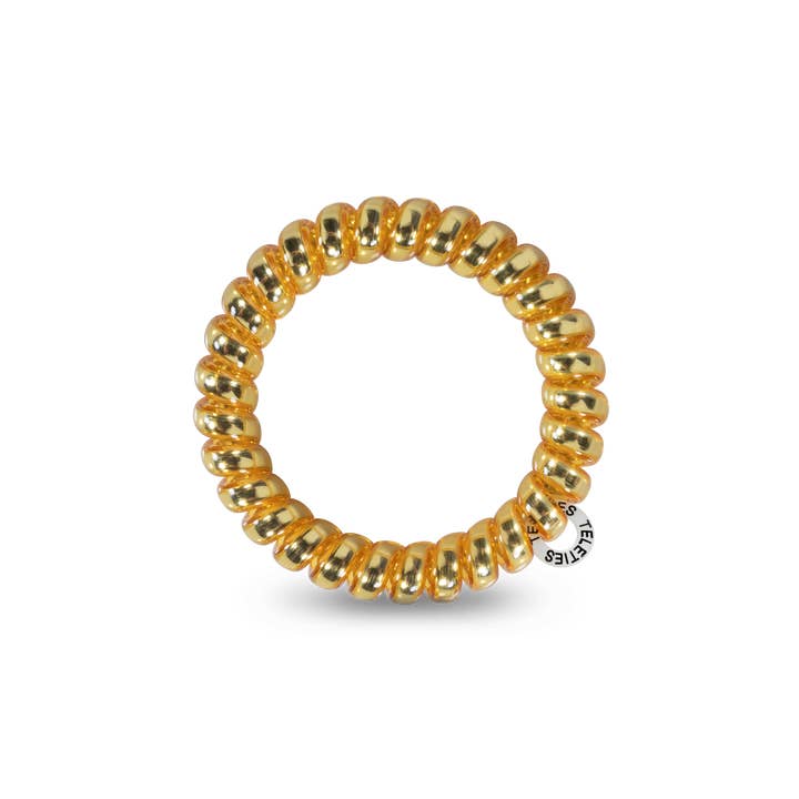 TELETIES - Wholesale Hair Tie - Spiral Hair Coils | Large | Sunset Gold Hair Ties2