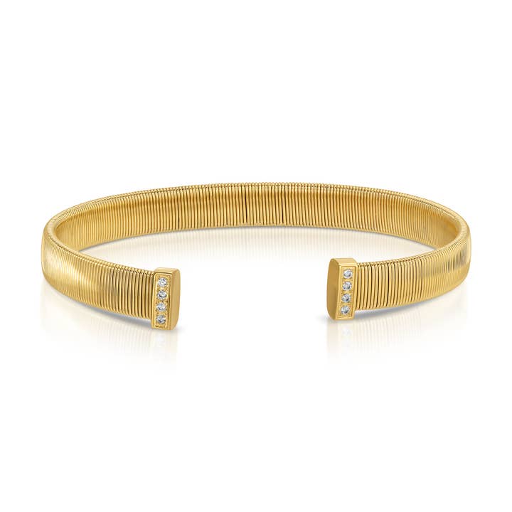 Quinn Gold Cuff Bracelet for wholesale by Jūratė Los Angeles