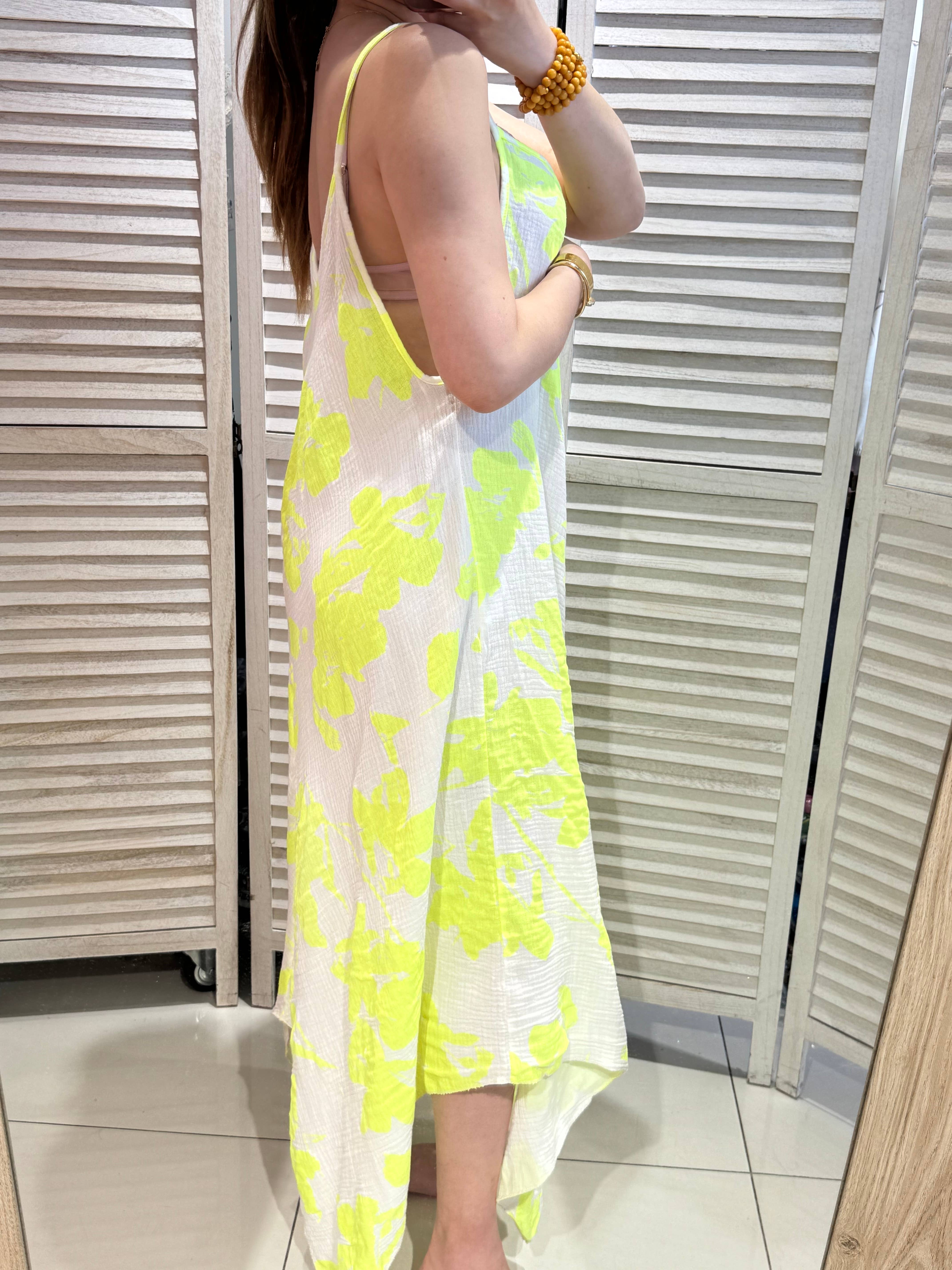 VICTORIA&ISAAC - Wholesale Dress - Women's - Flowy strap dress - A038 Yellow1