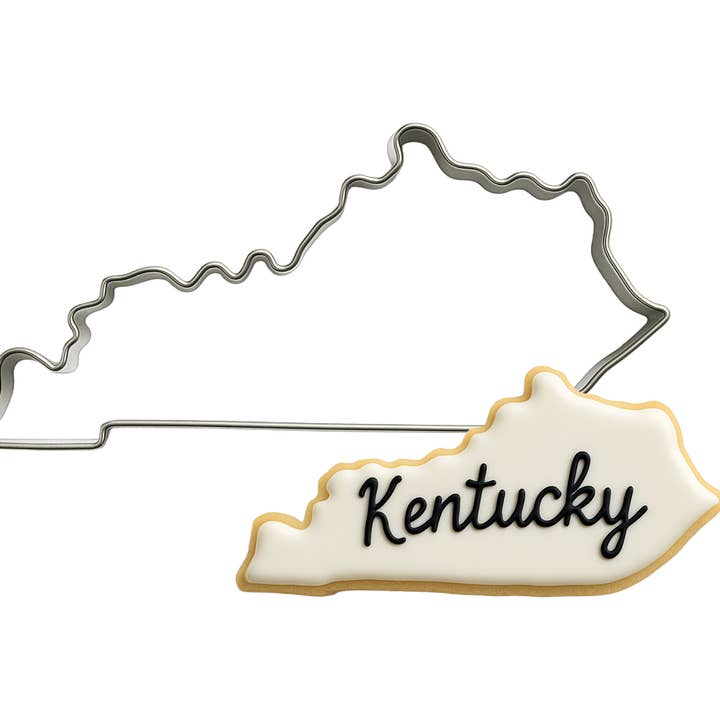 CookieCutter.com - Wholesale Biscuit cutter - State Of Kentucky Tin Cookie Cutter 4 in B1796