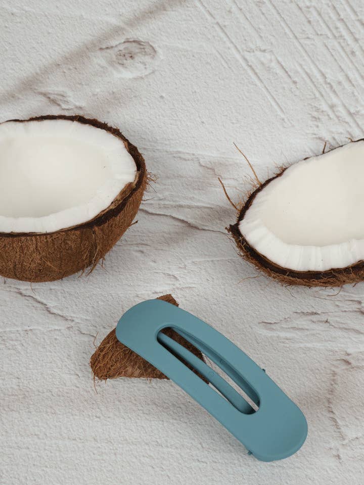 Oval Hair Clip - Large - Steel Blue for wholesale by Nakoa The Label