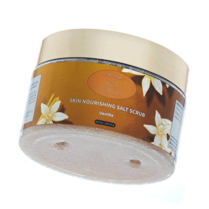 Vaniljbekännelser Hudnärande Saltskrubb för wholesale av De Soap Boutique TM