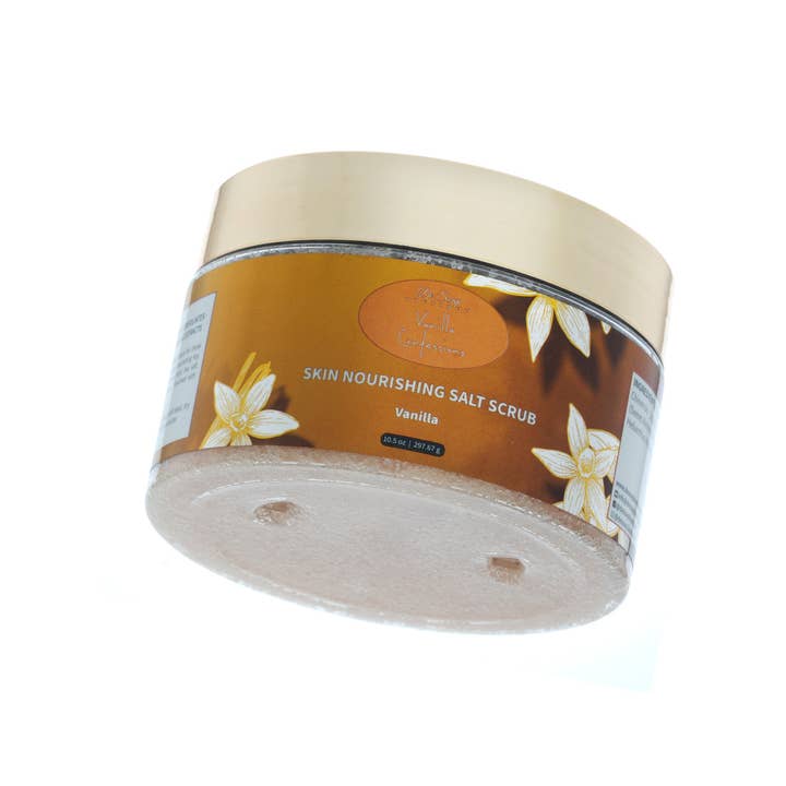 Vanilla Confessions Skin Nourishing Salt Scrub for wholesale by De Soap Boutique TM