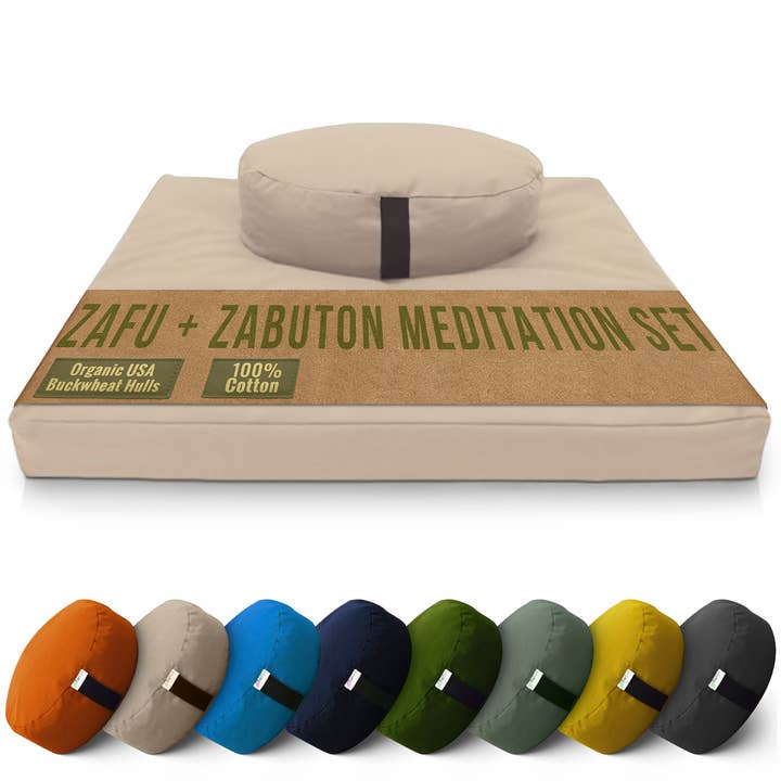 Bean Products - Wholesale Meditation Supplies - Zafu + Zabuton Meditation Cushion Set - Cotton ..Made in USA15