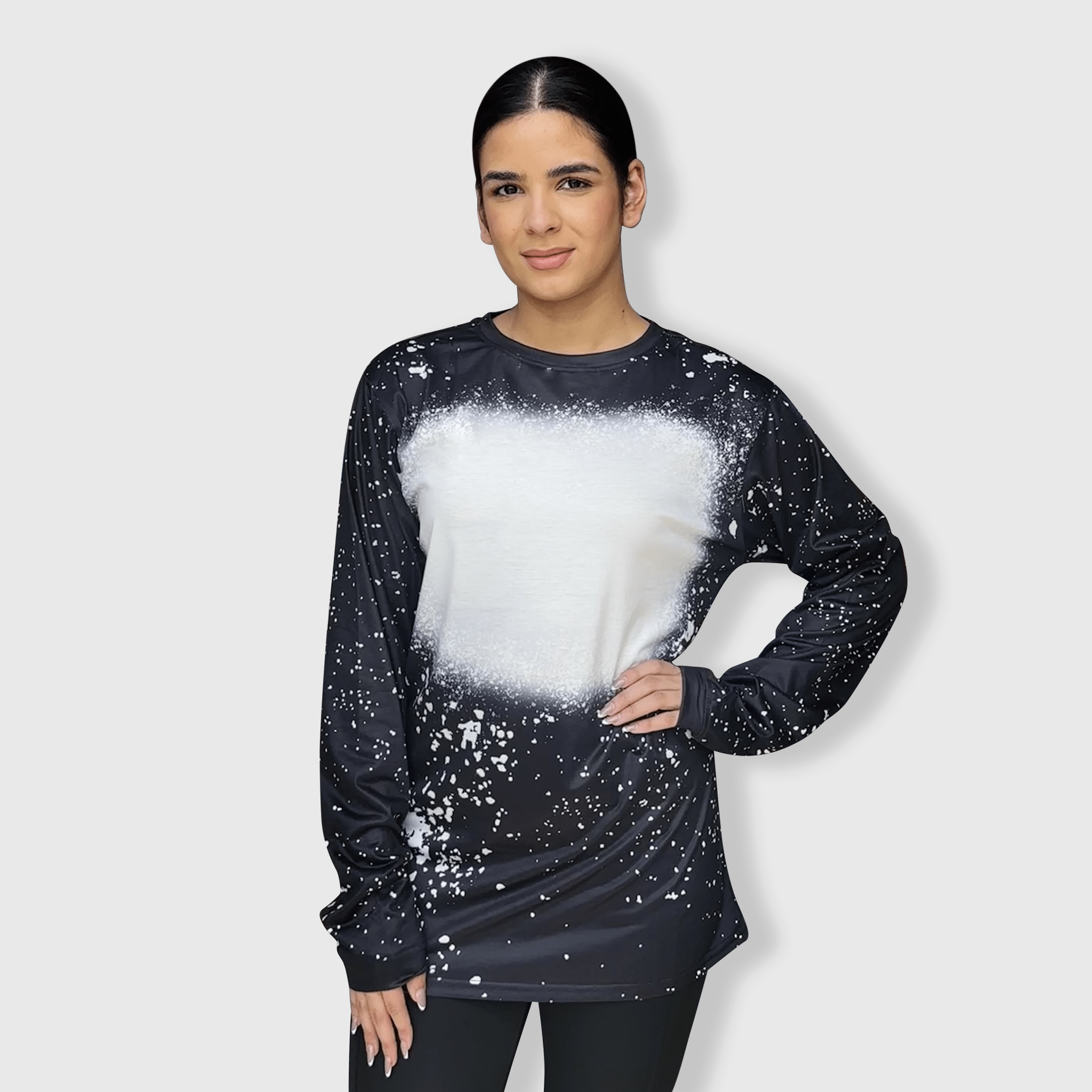 ILTEX Apparel - Wholesale T-Shirt - Women's - FAUX Bleached Long Sleeve Tee9