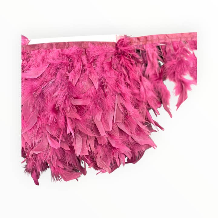 🪶 Dry Feather Trim – Deluxe - Pink for wholesale by City Fabrics