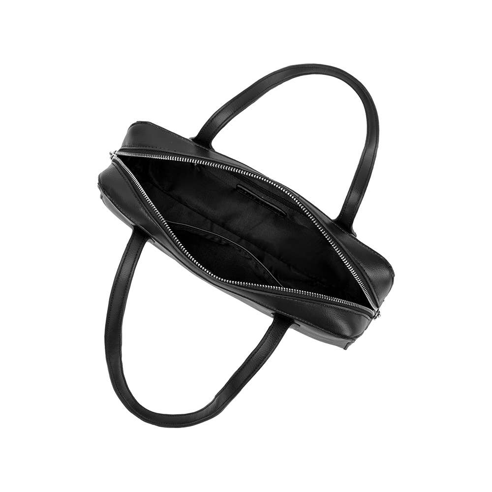 Melie Bianco – Bolsa de ombro – Mulher por atacado – Mala de Ombro Vegan Reciclada Serafina Preta3