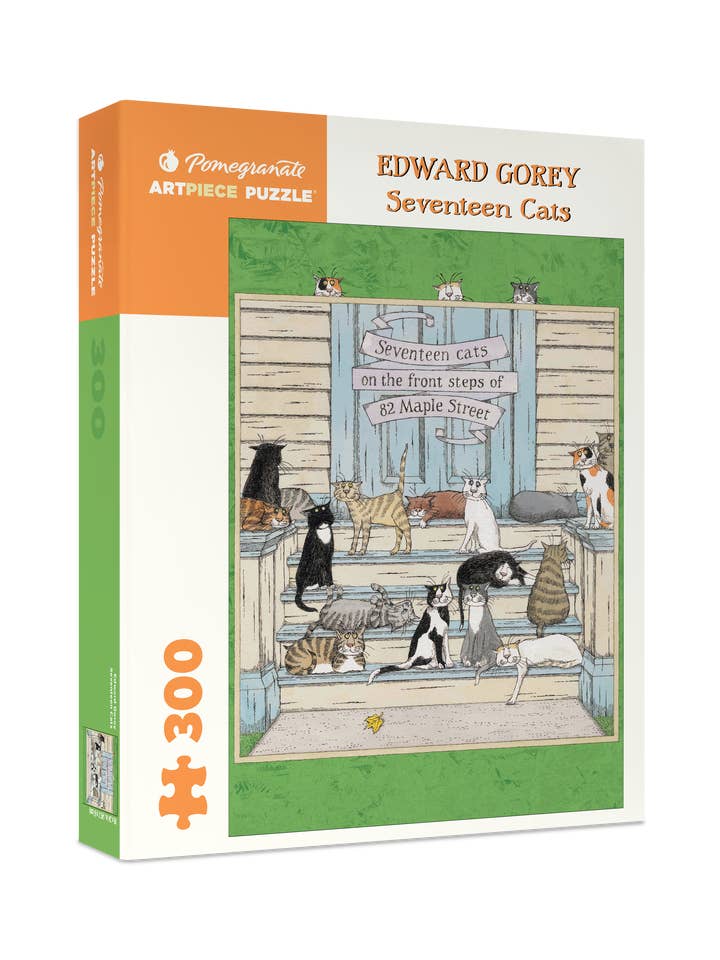Edward Gorey: Siebzehn Katzen 300-Teile-Puzzle für den Großhandel von Pomegranate