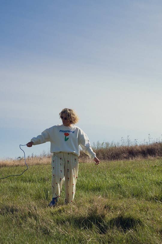 Ayuna - Vendita all'ingrosso Felpa stampata - Donna - Felpa Playground oversize e corta per donna2